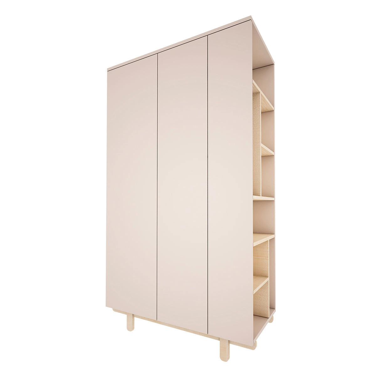 OMARA 2 vrati Romy Bež - bež, leseni material (115/190/50cm) - Petits-meubles