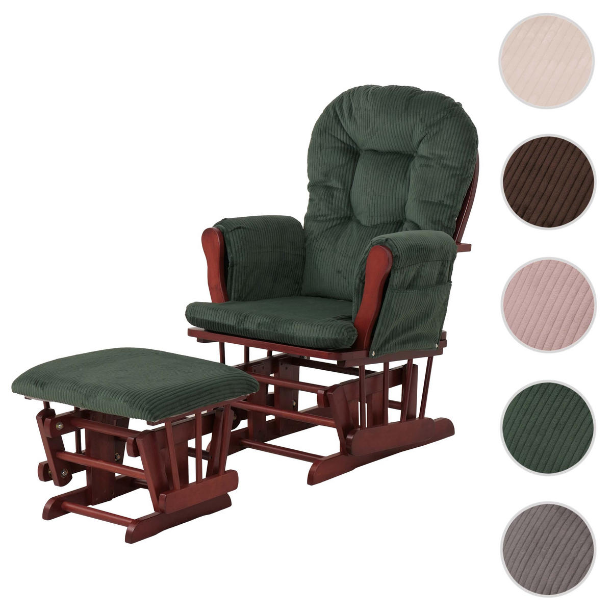 RELAXSESSEL Grün, Braun - Braun/Grün, Textil (74/103/71cm) - MCW