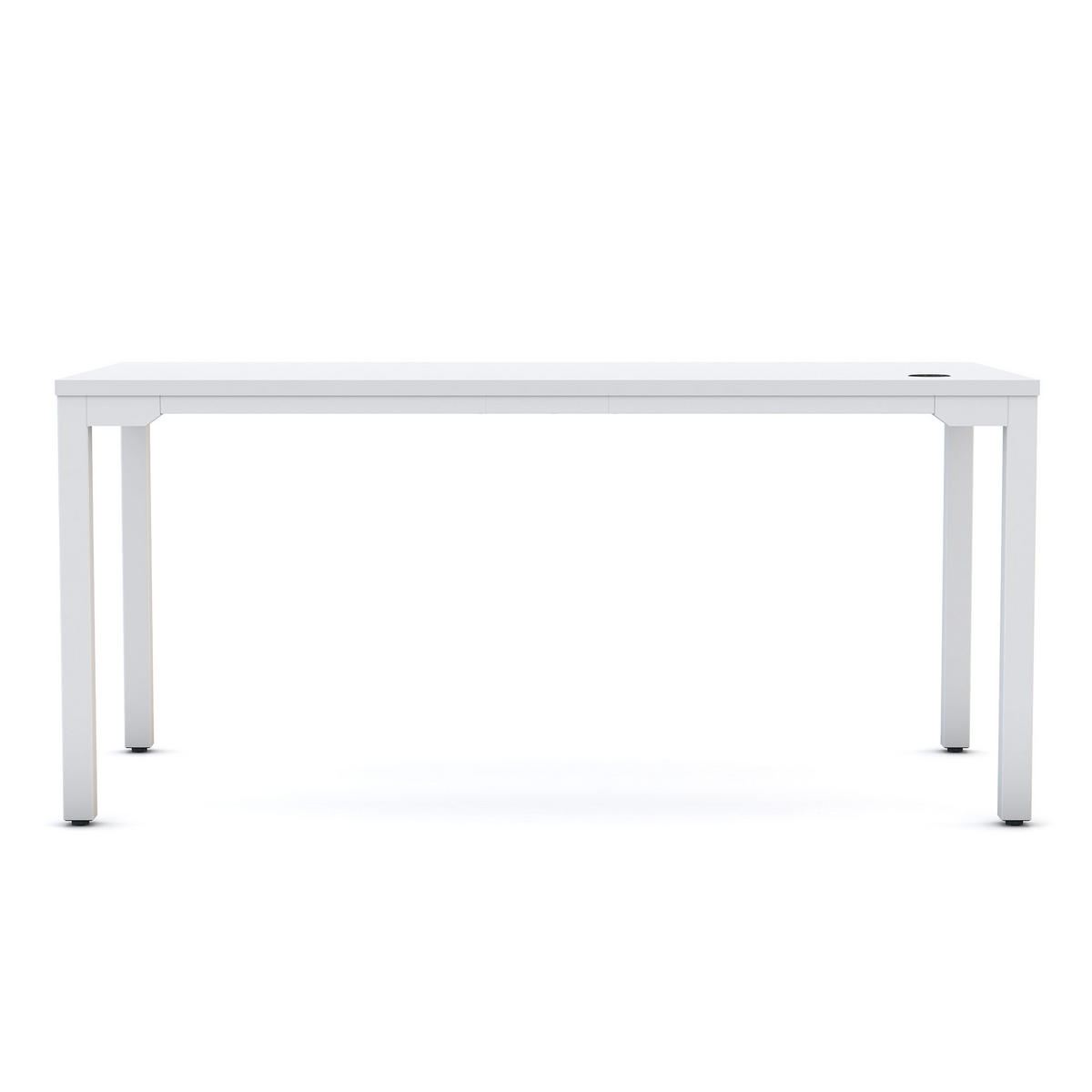 SCHREIBTISCH Höhenverstellbarer Schreibtisch Piacetta Signalweiß Signalweiß 180/80/73-118cm - Weiß, Holzwerkstoff/Metall (80/180/125cm) - ASSMANN