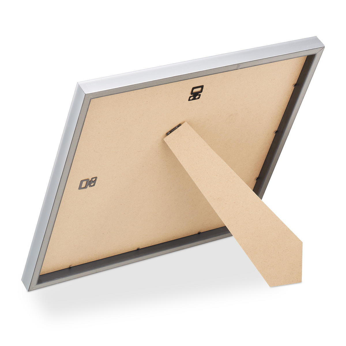 2xBILDERRAHMEN - Silberfarben, Glas/Holzwerkstoff (41/41/2.5cm) - Relaxdays