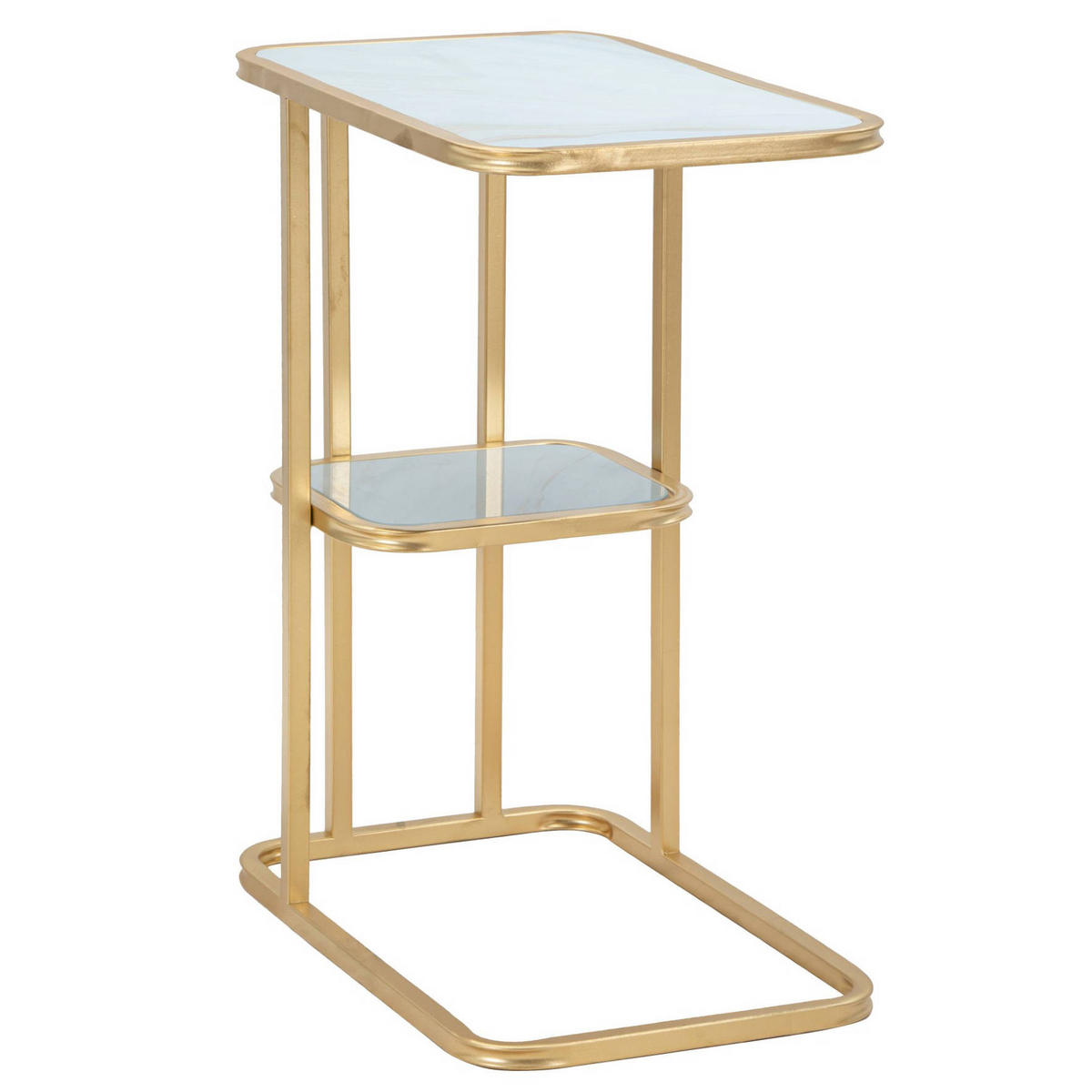 BEISTELLTISCH rechteck, Gold - Goldfarben, Metall (30/46/60cm) - Mauro Ferretti