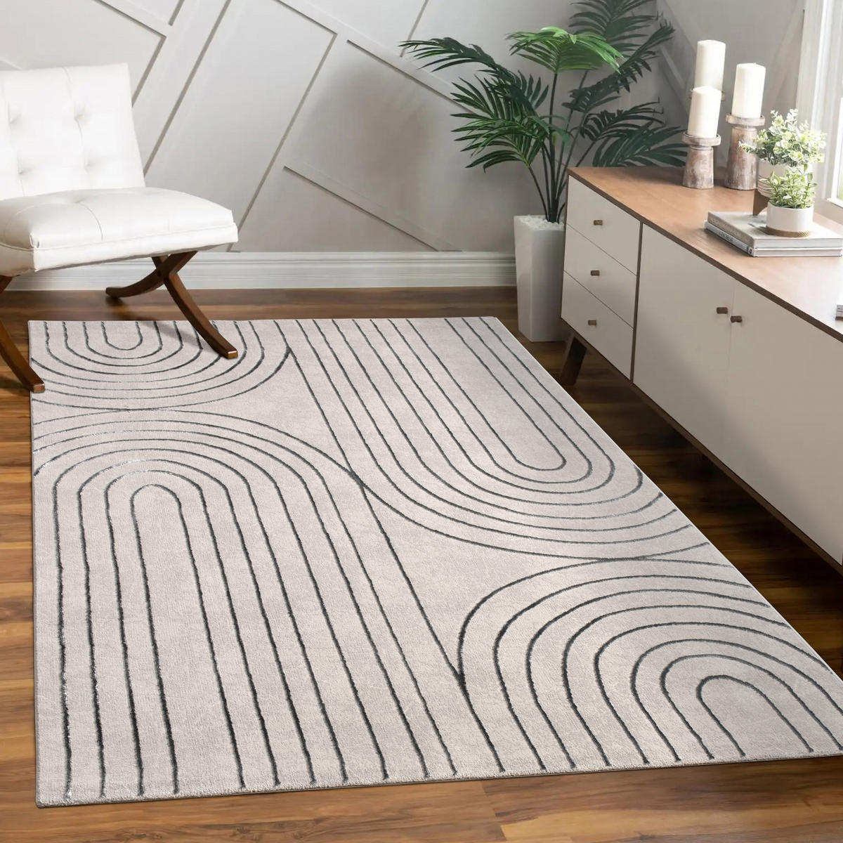 KURZFLORTEPPICH 80/150 cm Tuana 215 - Grau, Textil (80/150cm) - Paco Home