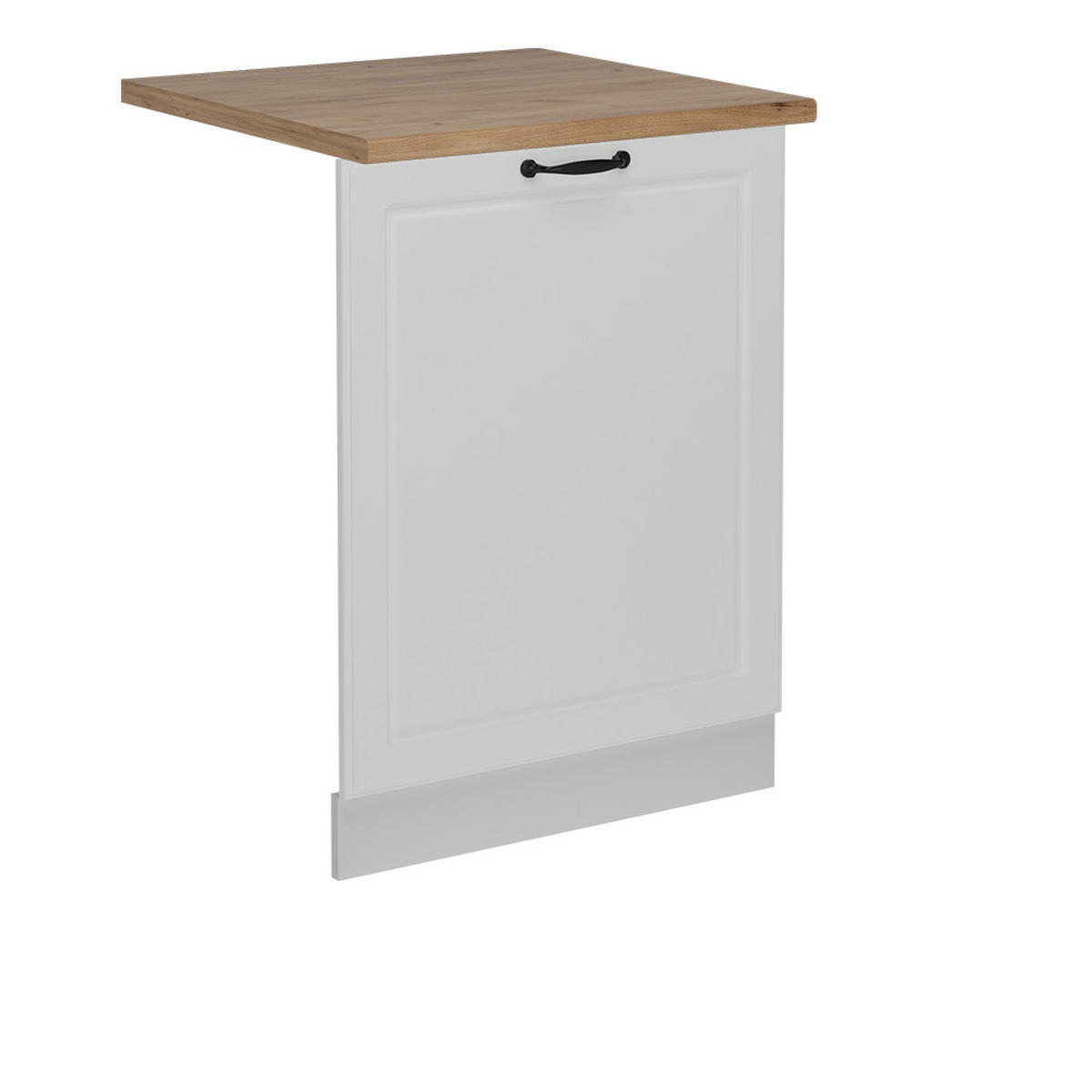 GESCHIRRSPÜLBLENDE R-Line Weiß Landhaus 60 cm , AP Eiche - Weiß, Holzwerkstoff (60/81.8/1.6cm) - Vicco