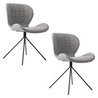 ESSZIMMERSTUHL OMG Hellgrau - 2 er Set - Grau, Textil (51/79/59cm) - Zuiver
