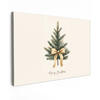 LEINWANDBILD Weihnachtsbaum - Weihnachten - Frohe Weihnachten - Beige XXL 150x100 cm - Sandfarben, Textil (150/100cm) - MuchoWow
