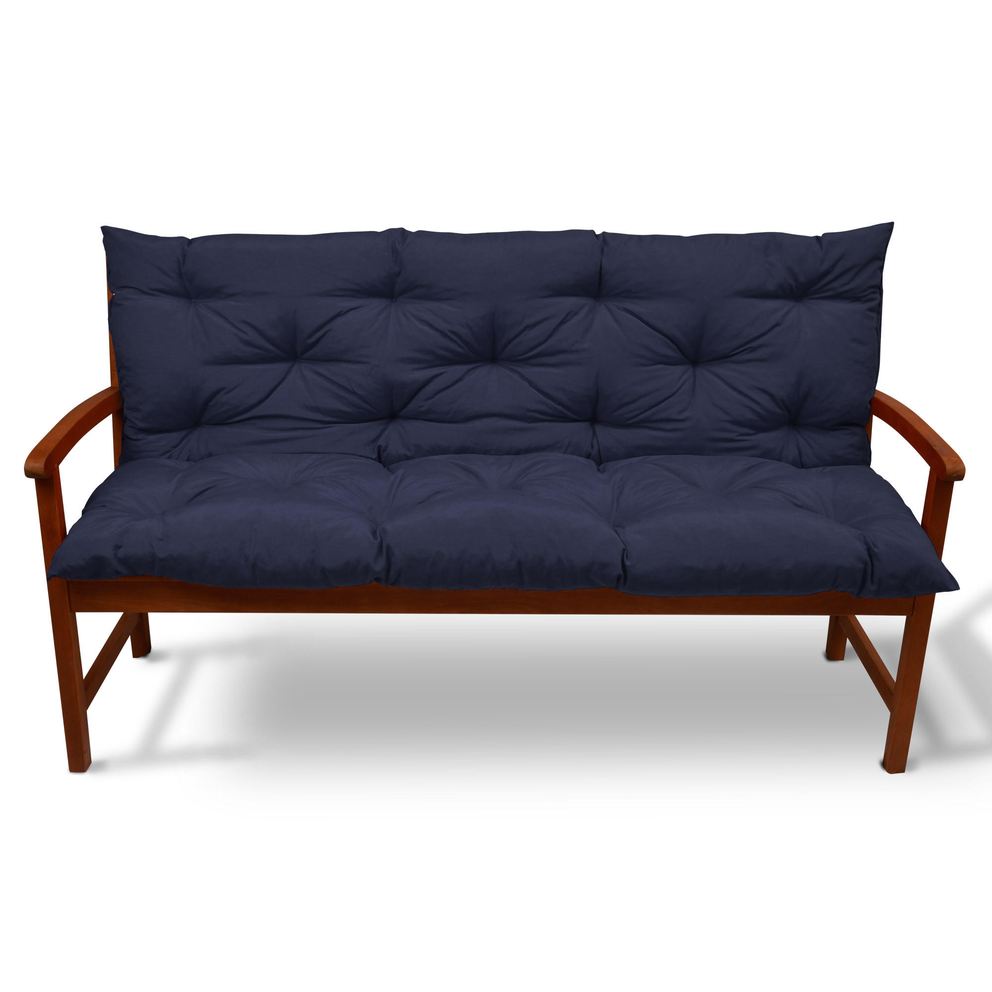 Beautissu Bankauflage Dunkelblau 48x10x180 cm