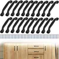 MÖBELGRIFF Schwarz 20er-Set 96 mm Aluminium - Schwarz, Metall (1/3/13cm)