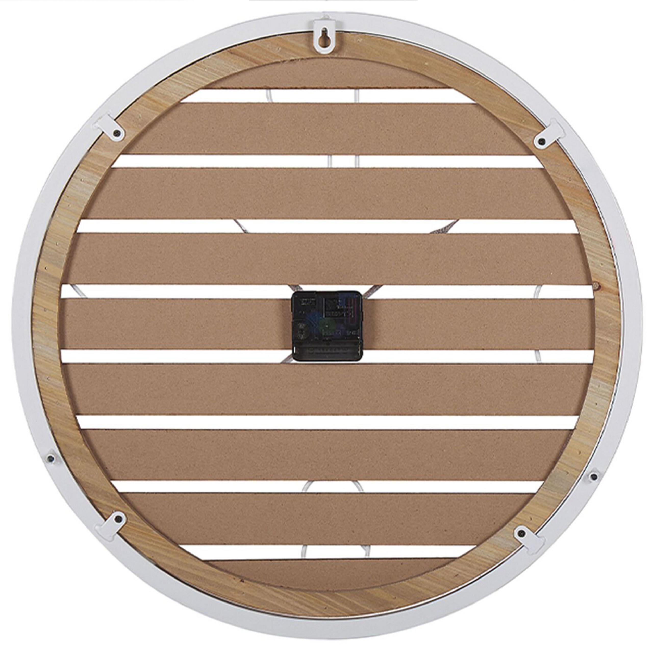 WANDUHR Tannenholz dunkler holzfarbton Arriaga - Dunkelbraun, Holz (50/50/2cm) - Beliani