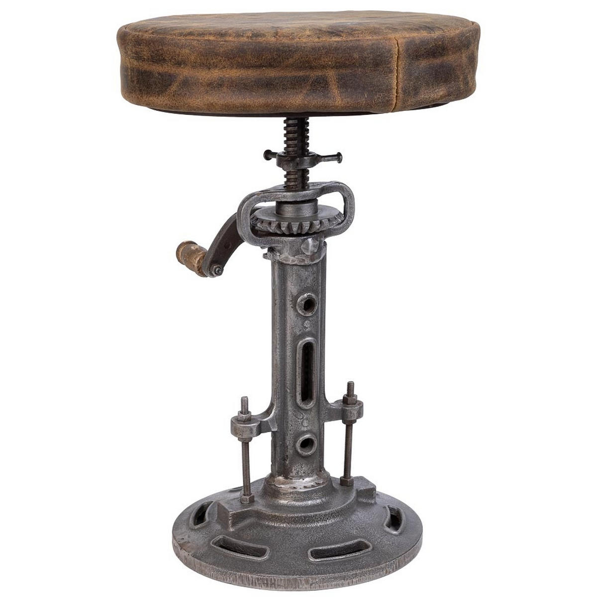 HOCKER aus Metall, braun, 32x57cm - Braun, Metall (32/57/32cm) - Wanderlust