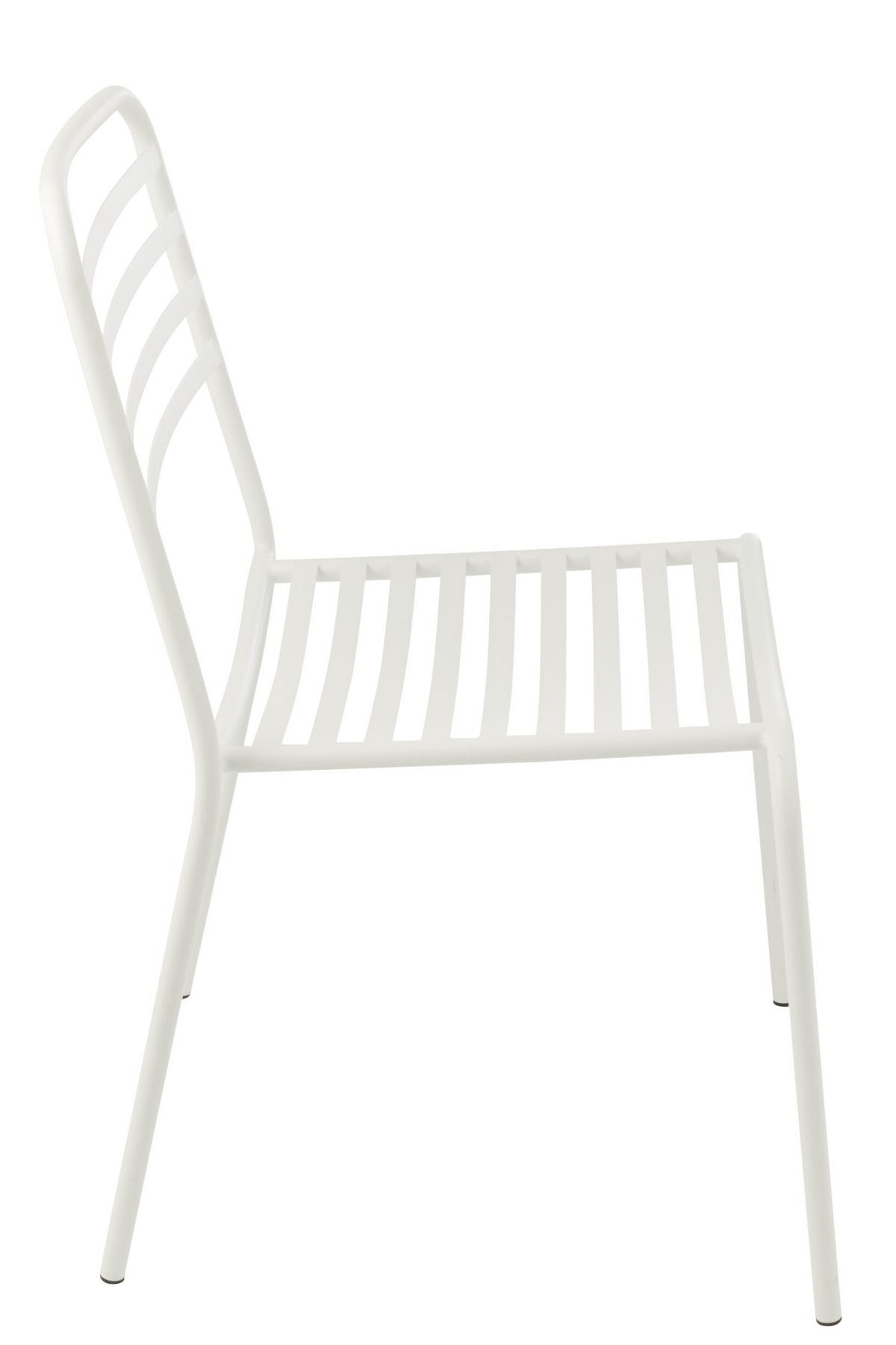 GARTENSTUHL GESTREIFT - Weiß, Metall (56/81/50cm) - J-Line