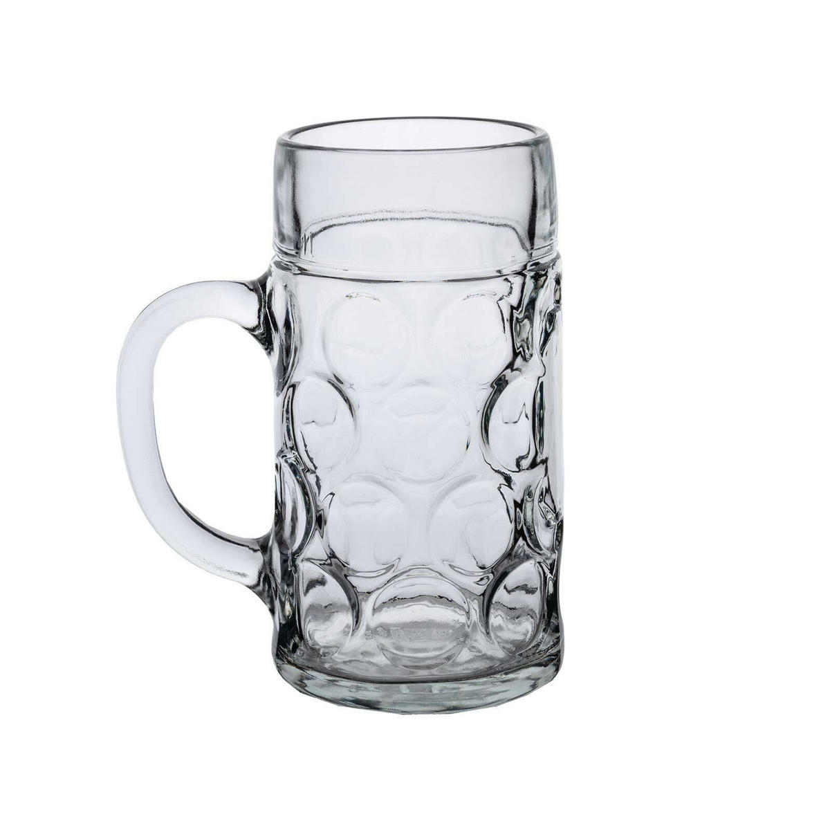 MASSKRUG GEEICHT transparent 1 l - Transparent, Glas (1L) - Van Well