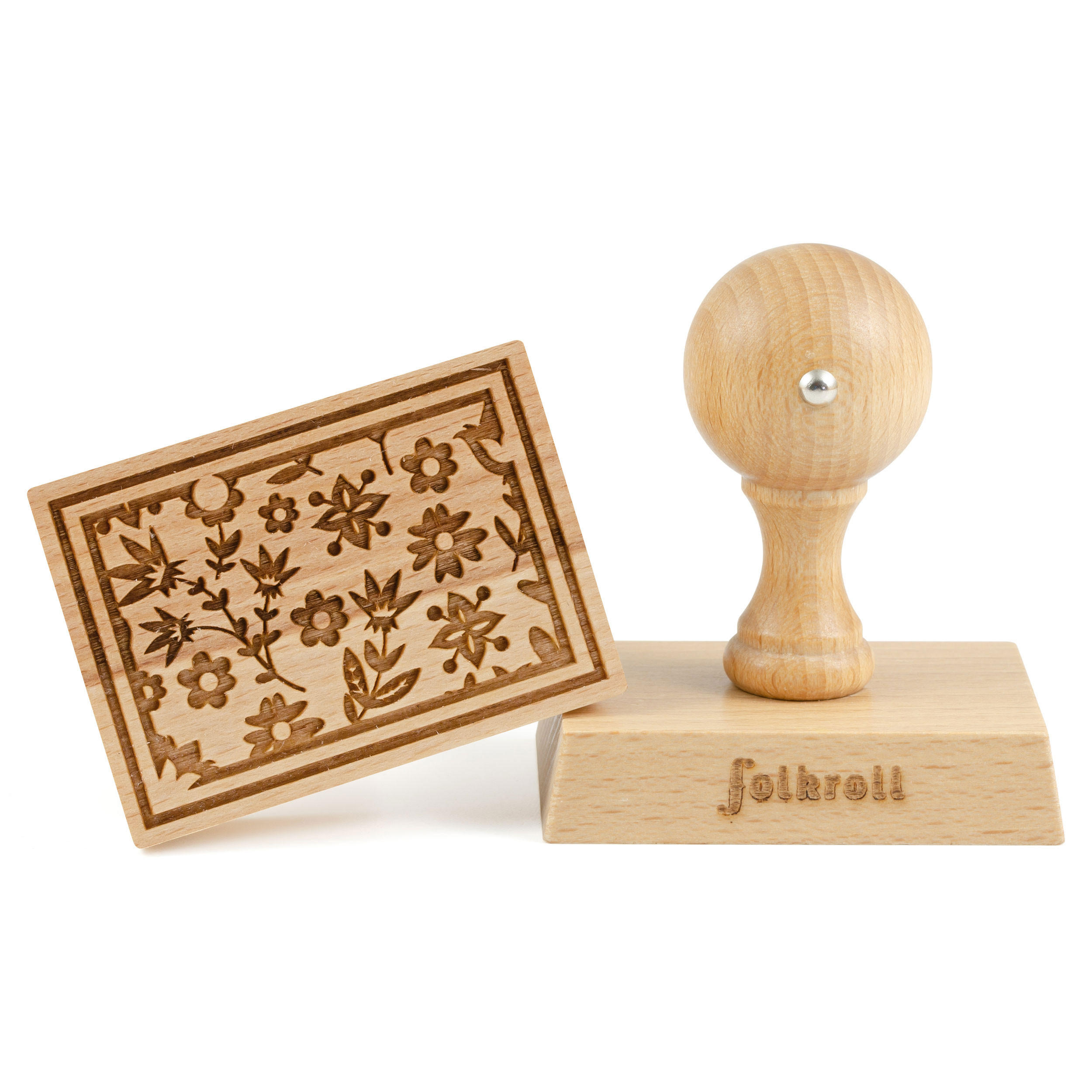 KEKSSTEMPEL Flower Power, 70x50 mm, Buchenholz - Braun, Holz (5/7.7/7cm) - Folkroll