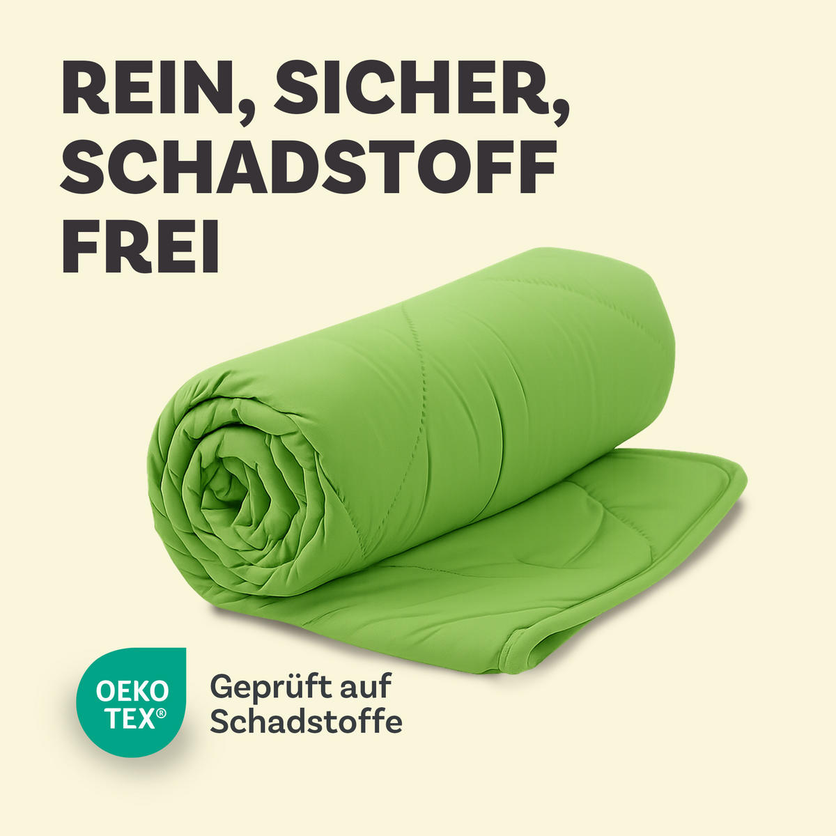 SOMMERBETT Steppbett leicht Apfelgrün 135x200 cm - Grün, Textil (135/200cm) - Bestlivings