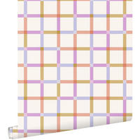 TAPETE Karomuster 50 x 900 cm - Weiß, Papier (50/0.1cm) - ESTAhome