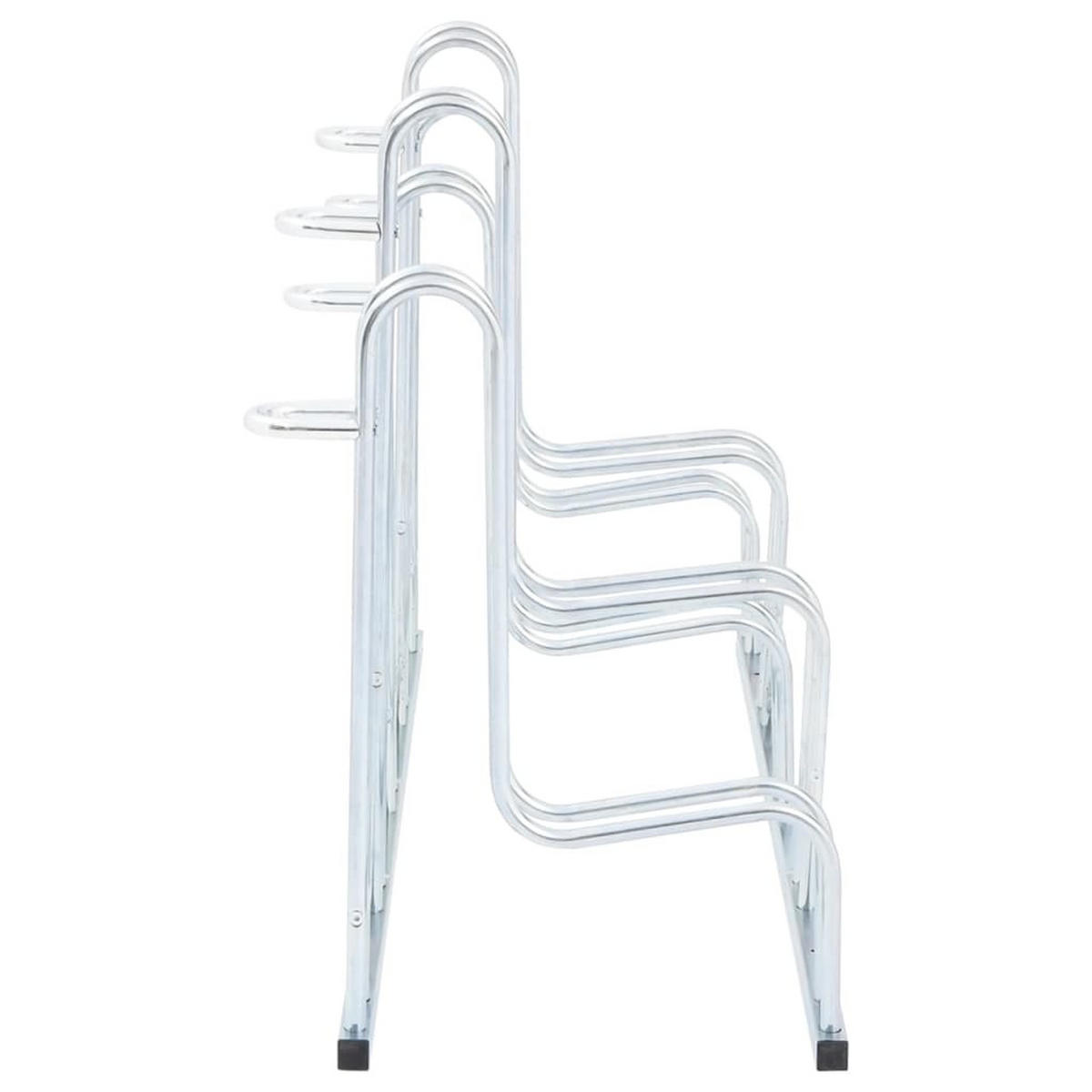 FAHRRADSTÄNDER Für 5 Fahrräder Freistehend Verzinkter Stahl - Silberfarben, Metall (41/73/133.5cm) - vidaXL