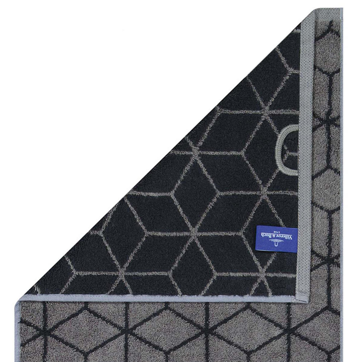 GÄSTETUCH Unisex Gästetuch Carré Grau 3er Pack Baumwolle - Dunkelgrau, Textil (30/50cm) - Villeroy & Boch
