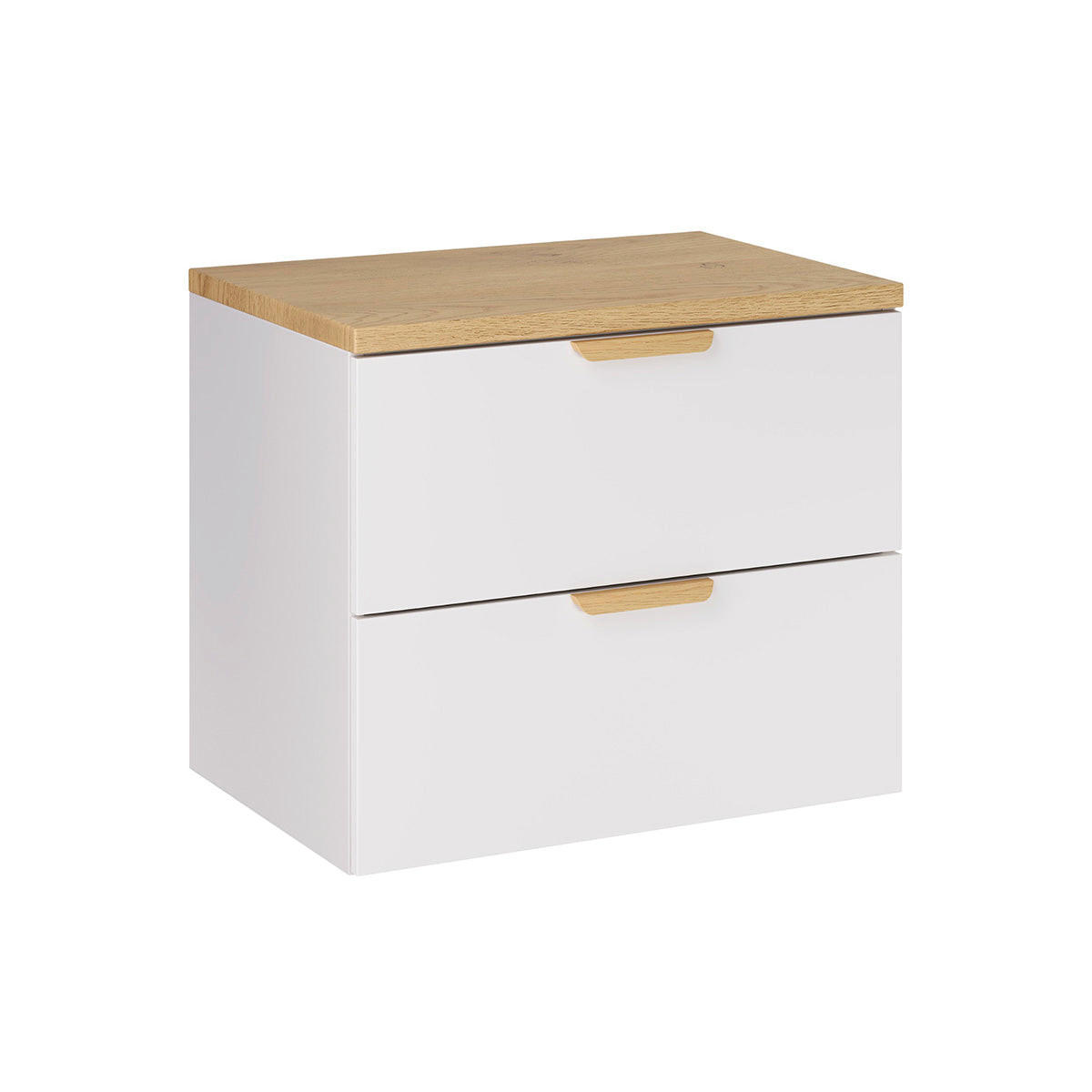 PODUMIVALNIŠKA OMARICA 60.6cm Oria 2-delni komplet Bela - bela, leseni material (60.6/50/46.5cm) - Petits-meubles