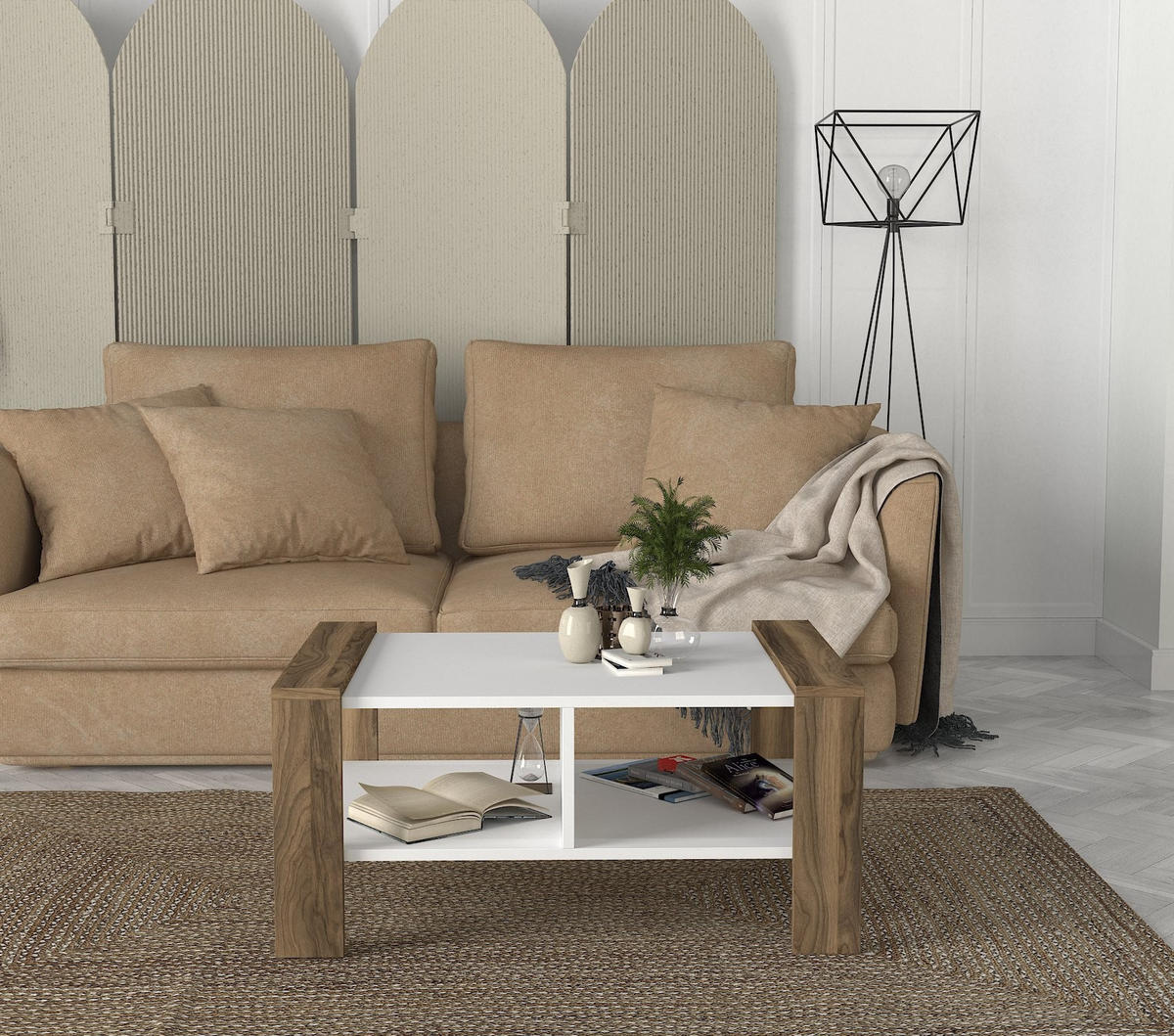 COUCHTISCH erica weiss - Weiß, Holz (90/60/42cm) - Habitat Garten