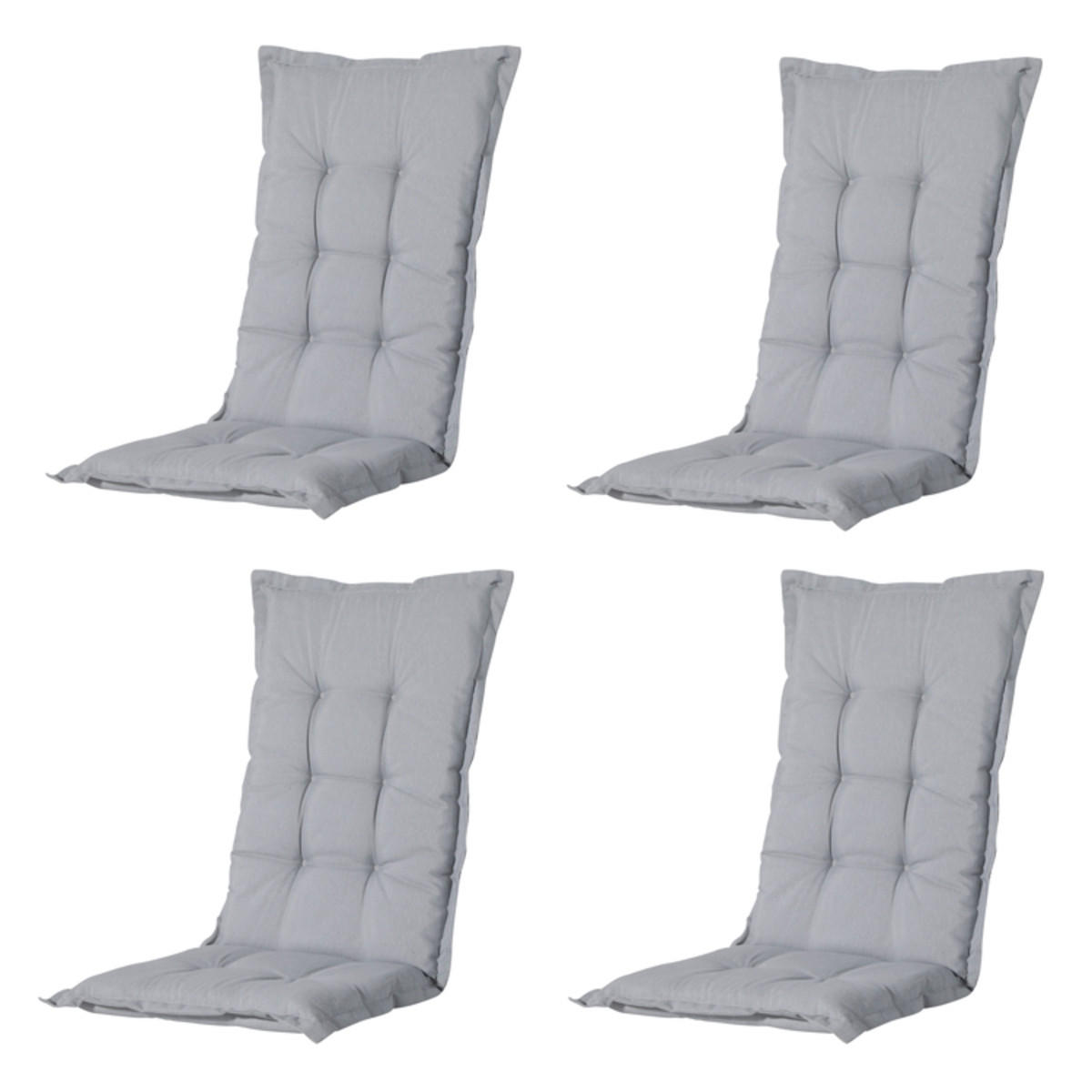 GARTENSTUHLKISSEN Panama 105/50 cm 4er-Set - Hellgrau, Textil (50/6/105cm) - Madison