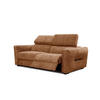 SOFA CALVERA 3-Sitzer mit 1 Relaxfunktion, dunkelorange - Dunkelorange, Holzwerkstoff/Textil (204/79/106cm) - Courtois Laville