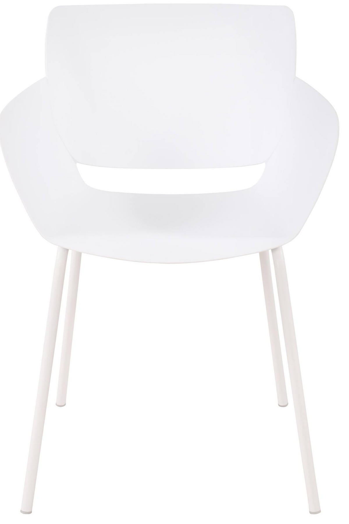 GARTENMÖBEL-SET Hanna 4 Stühle 196x80x80cm Kunststoff Weiß Balkonset - Weiß, Kunststoff - DELUKE