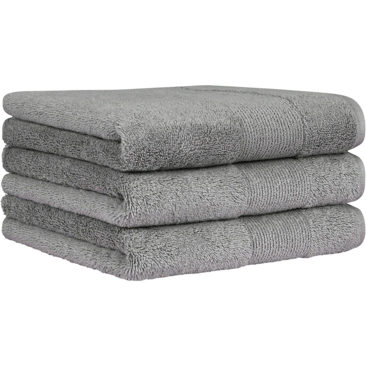 HANDTÜCHER THE LUXURY 5000 METAL - 735 - Grau, Textil (30/50cm) - Cawö