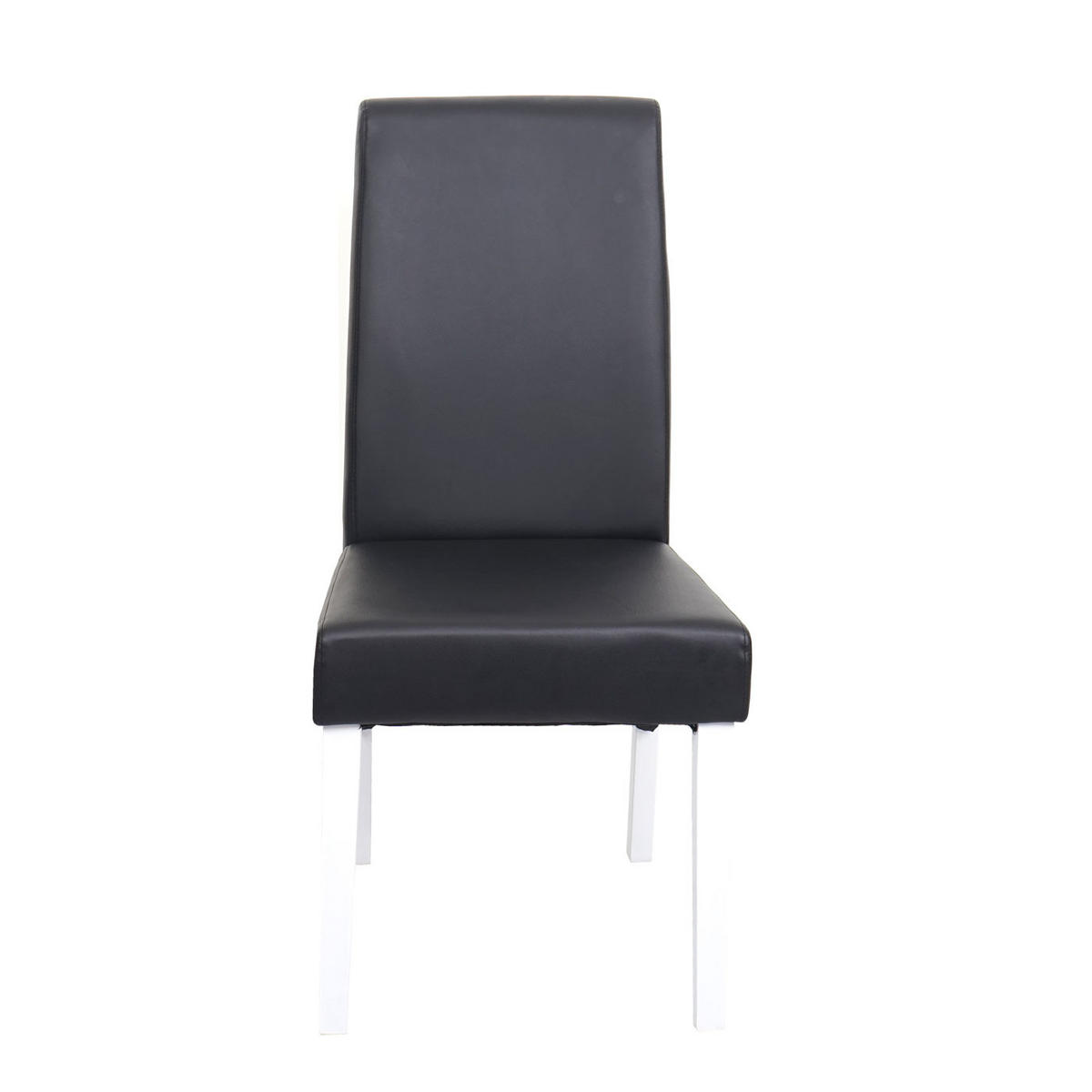 ESSZIMMERSTUHL Schwarz, Weiß 2er-Set - Schwarz/Weiß, Leder (46/99/50cm) - MCW