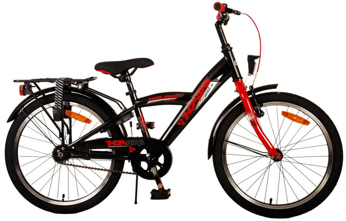 KINDERFAHRRAD Thornbike - Jungen - 20 Zoll - Rücktritt + Handbremsen - Schwarz/Rot - Rot, Metall (60cm) - TPFSports