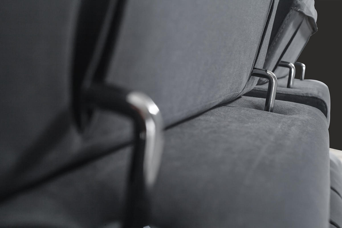 SOFA Energy 2-Sitzer Samt Dunkelgrau - Dunkelgrau, Textil (200/82/100cm) - Villa Möbel