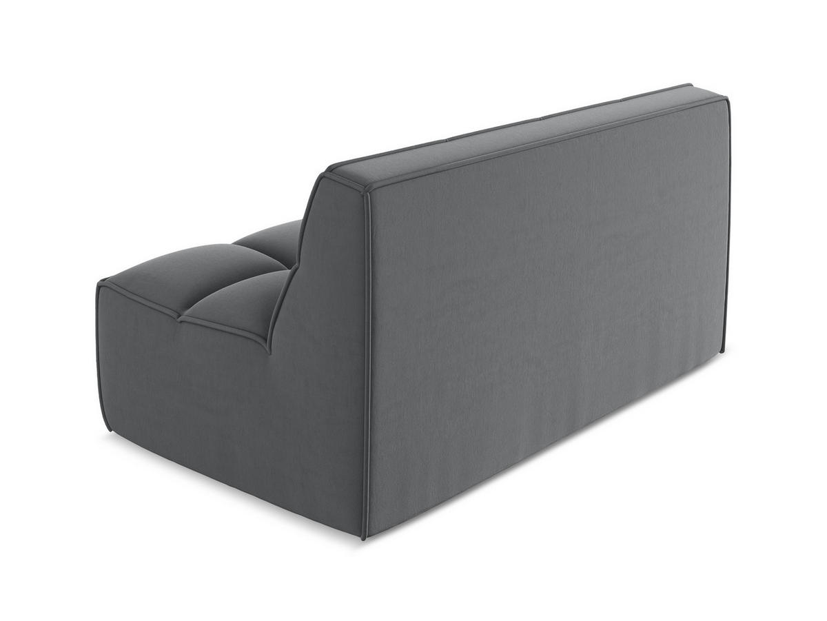 2-SITZER-SOFA Samt Stoff Grau - Dunkelgrau/Schwarz, Kunststoff/Textil (160/75/93cm) - Makamii