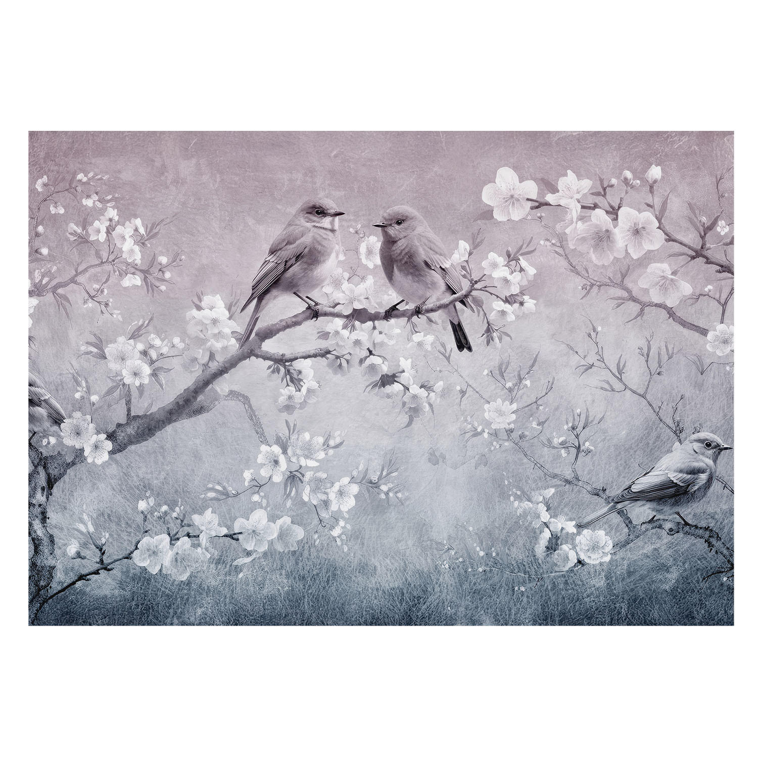 Wallfluent Fototapete Grau 208x146 cm