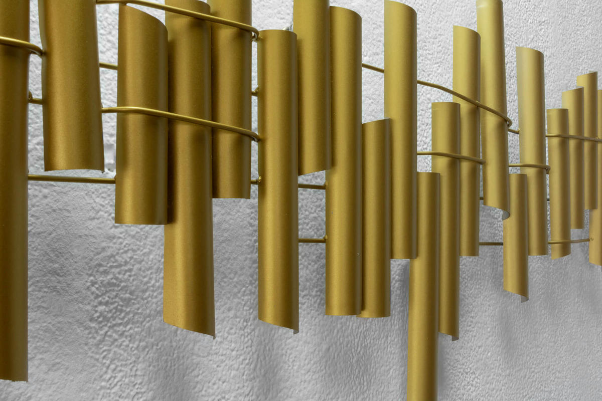 WANDDEKO Gold 115/38 cm - Goldfarben, Metall (2.21/38/5cm) - KUNSTLOFT