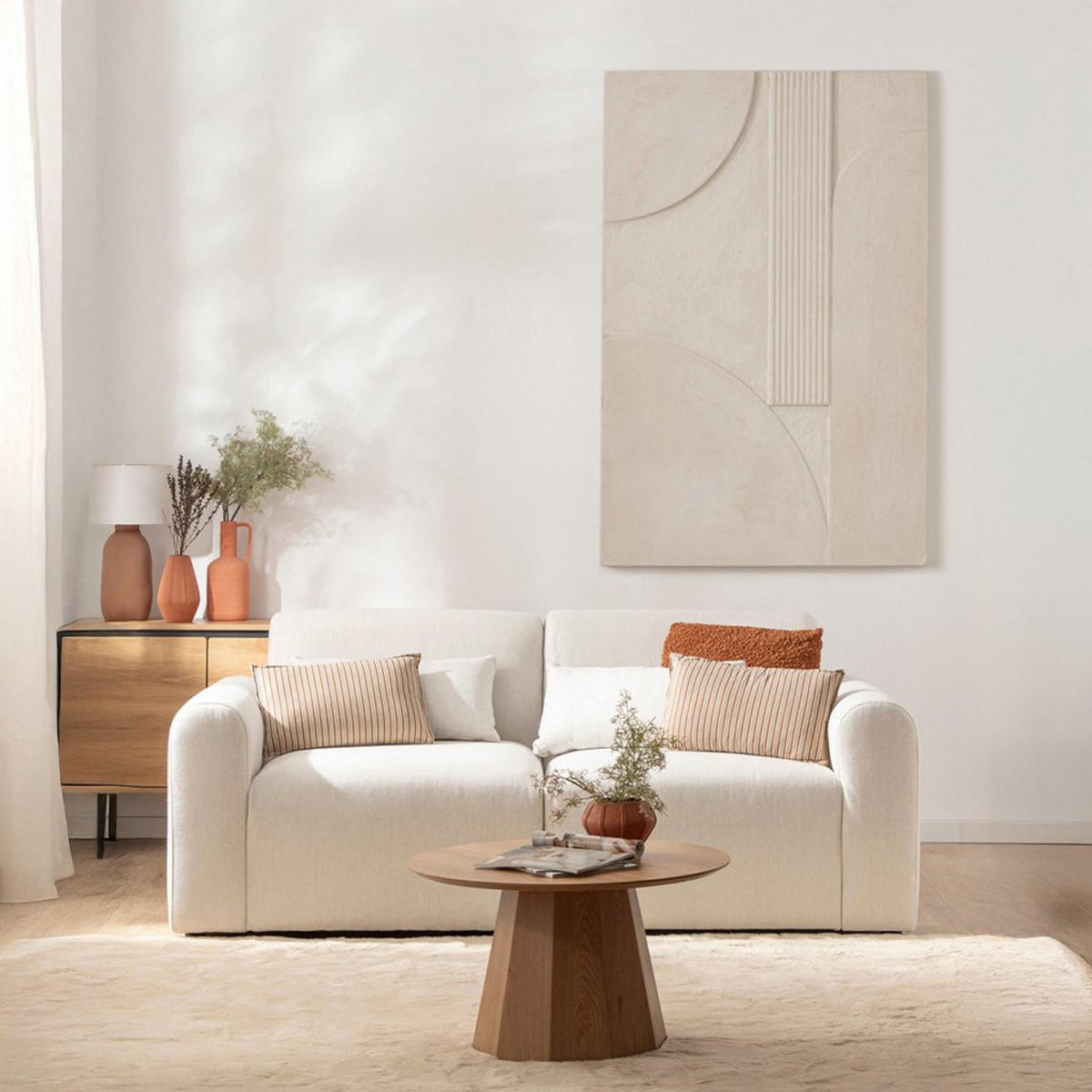 SOFA-ZWEISITZER Cillian Beige 200 cm x 87 cm - Beige, Textil (200/87/90cm) - Klast Home