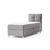 BOXBETT Einzelbett Anter Mini 100x200 cm, Hellgrau - Hellgrau, Textil (100/200cm) - Meblito