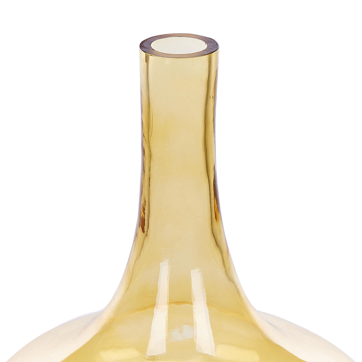DEKOVASE Glas gelb Paneer - Goldfarben, Glas (30cm) - Beliani