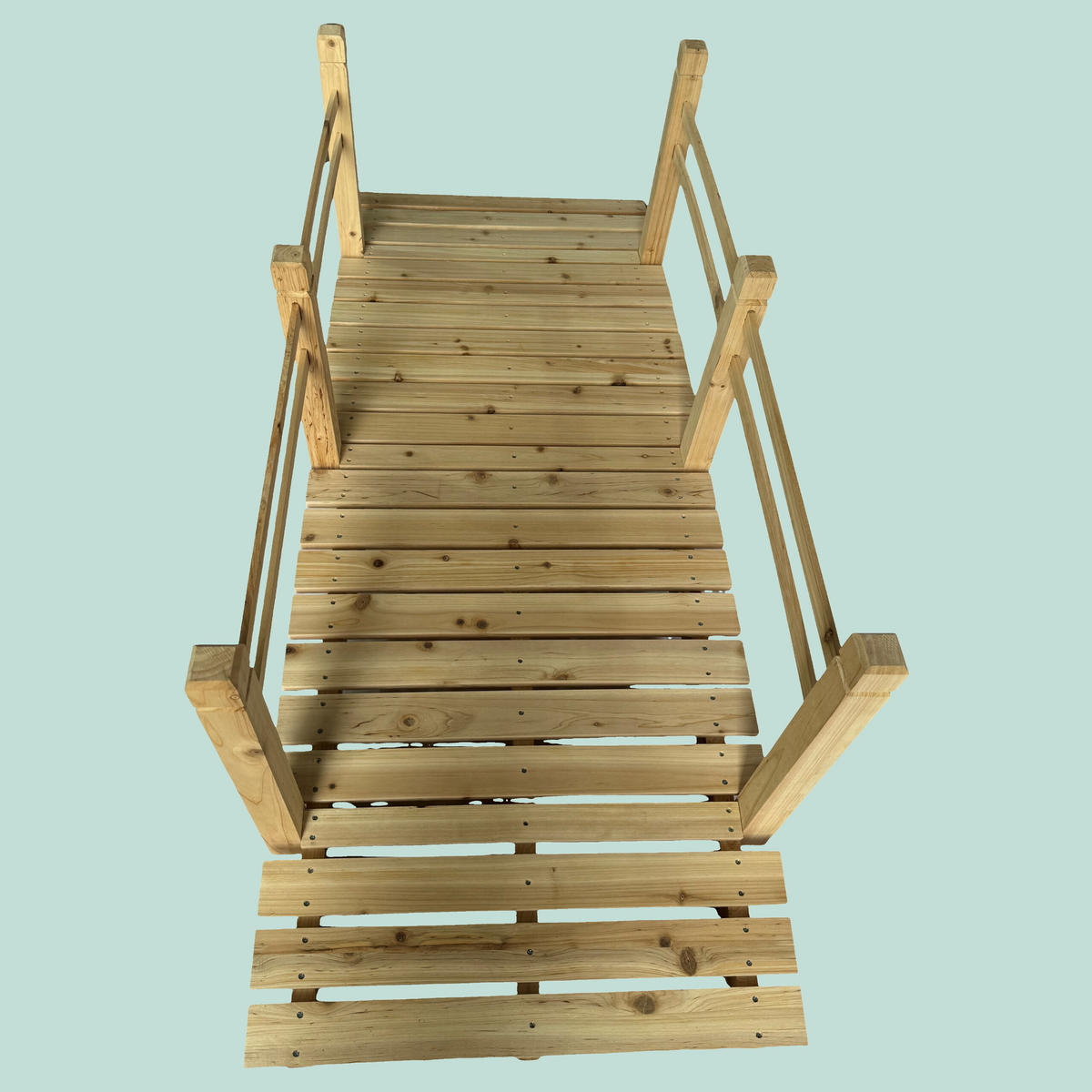 ZÁHRADNÝMOST - svetlohnedá, drevo (72/185/58cm) - Relaxdays