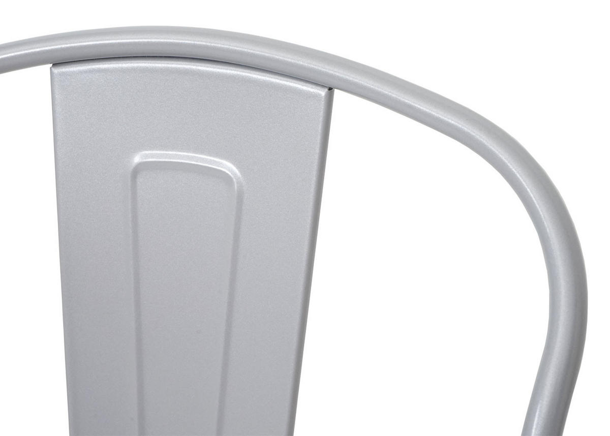 BARHOCKER mit Lehne inkl. Holz-Sitzfläche Sitzhöhe 77cm Metall Industriedesign Grau mit Lehne - Grau, Holz/Metall (50/117/45cm) - PROREGAL