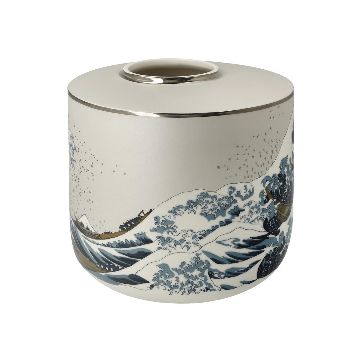 VASE Hokusai- Die Große Welle, Porzellan, Bunt, 16 cm - Multicolor, Keramik (16cm) - Goebel