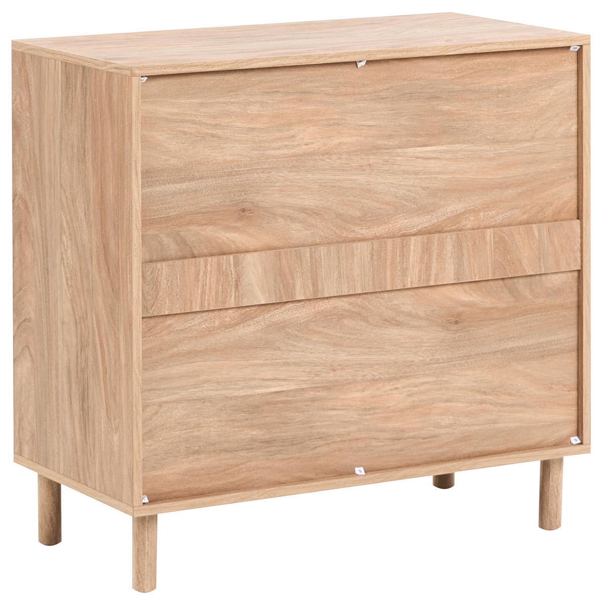 SIDEBOARD mit 2 Türen Hellbraun Bondi - Hellbraun/Braun, Holz/Holzwerkstoff (81/78/40cm) - Beliani