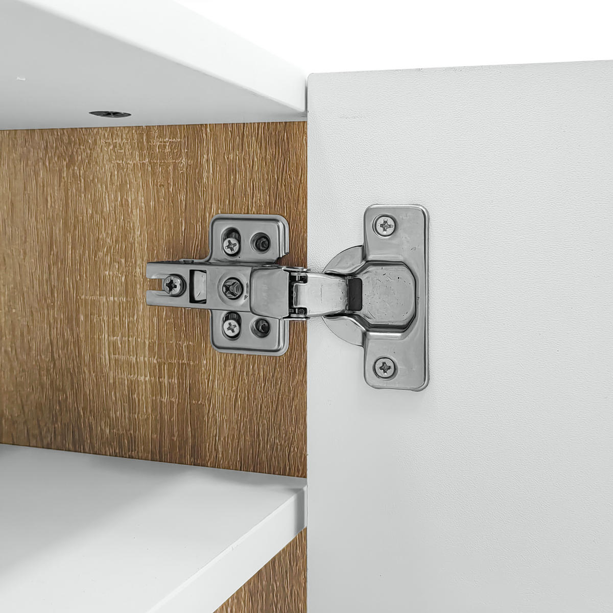 TV-SCHRANK 190 cm Weiß, Gold, Holz - Goldfarben/Weiß, Holzwerkstoff (35/45/190cm) - Raumix