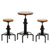 BARTISCH-SET rund Hellbraun 3er-Set - Hellbraun, Holz (40/104/40cm) - MCW
