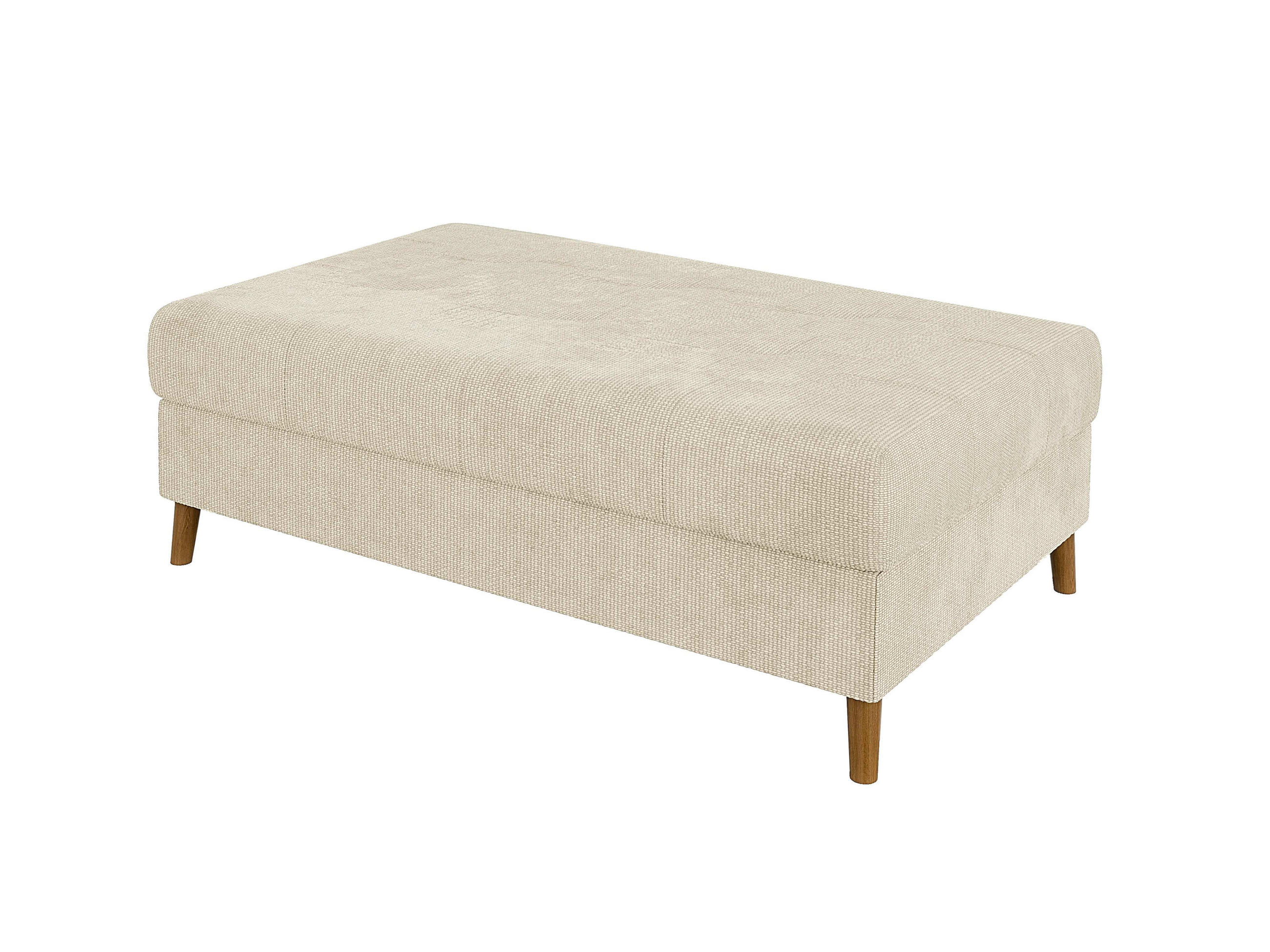 HOCKER Sigurd Beige Chenille - Beige/Braun, Holz/Textil (118/40/73cm) - S-Style Möbel