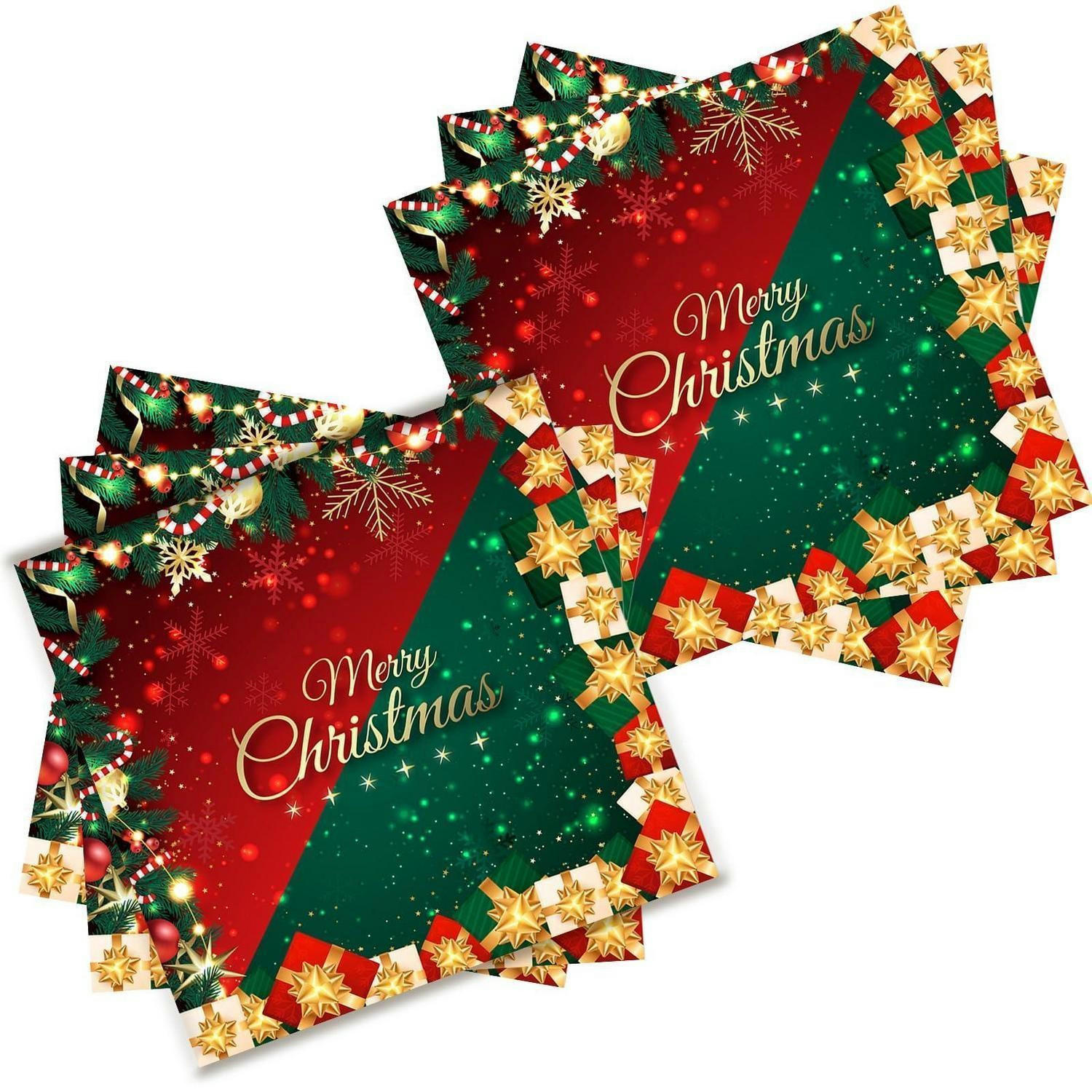 SERVIETTEN 20-teiliges Set Weihnachten 3-lagig 33 x 33 cm - Multicolor, Papier (33/33cm)