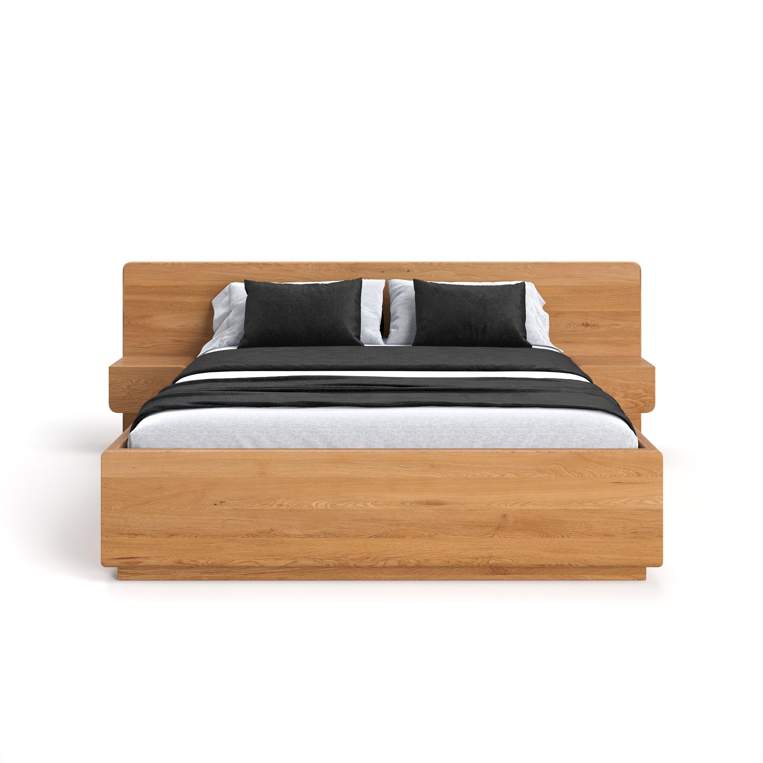 MASSIVHOLZBETT Wide aus Eiche mit Bettkasten 140x200 cm - Eichefarben/Naturfarben, Holz (140/200cm) - Danzz