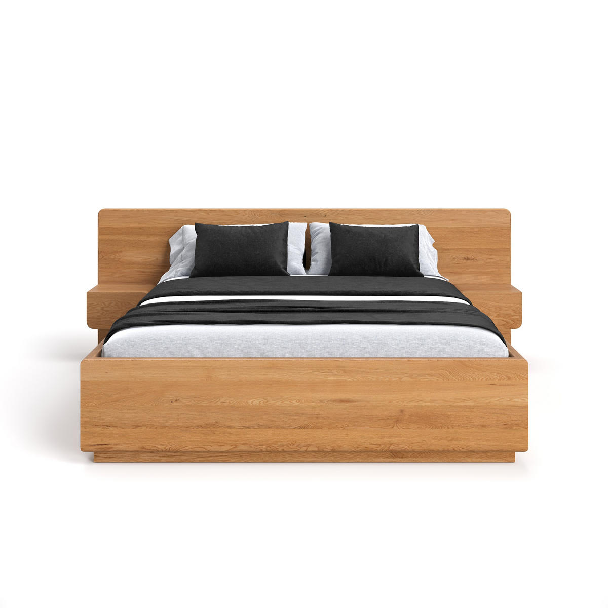 MASSIVHOLZBETT Wide aus Eiche mit Bettkasten 140x200 cm - Eichefarben/Naturfarben, Holz (140/200cm) - Danzz