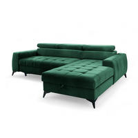 ECKSOFA Agnesa Xs In Salvador - Dunkelgrün, Holzwerkstoff/Textil (260/200cm) - Fun Möbel