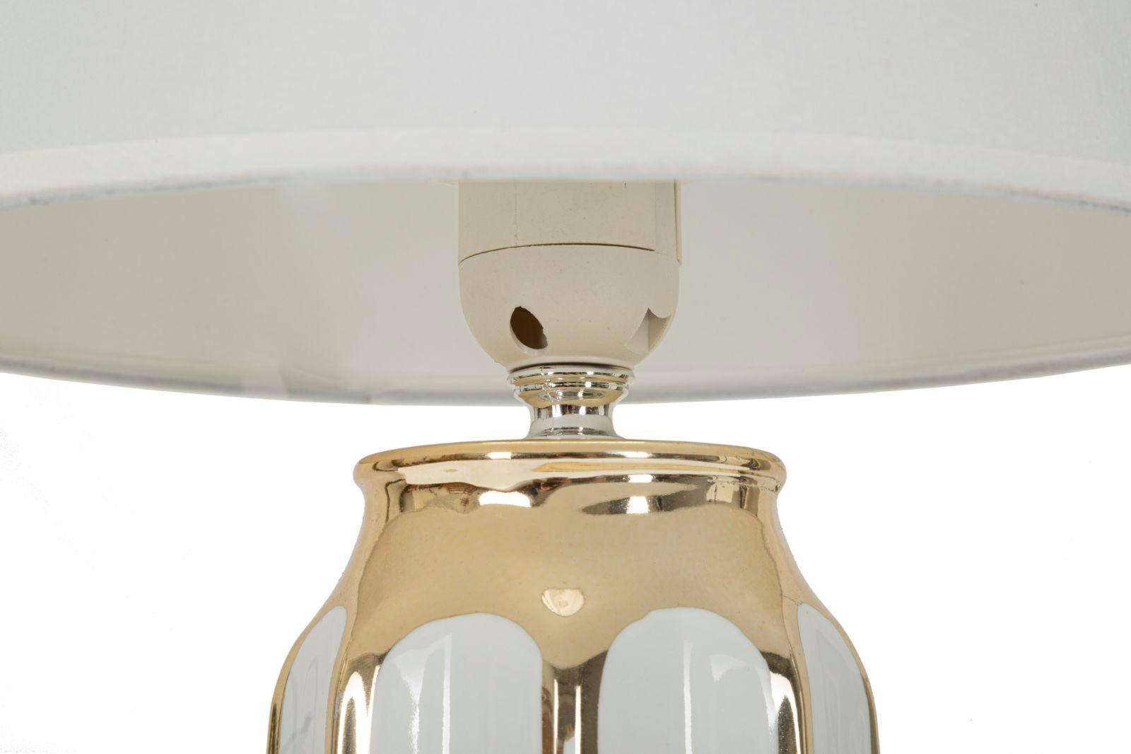 LAMPE Keramiksockel Tavolo Ø 25 cm - Weiß, Keramik (25/25/40.5cm) - Mauro Ferretti