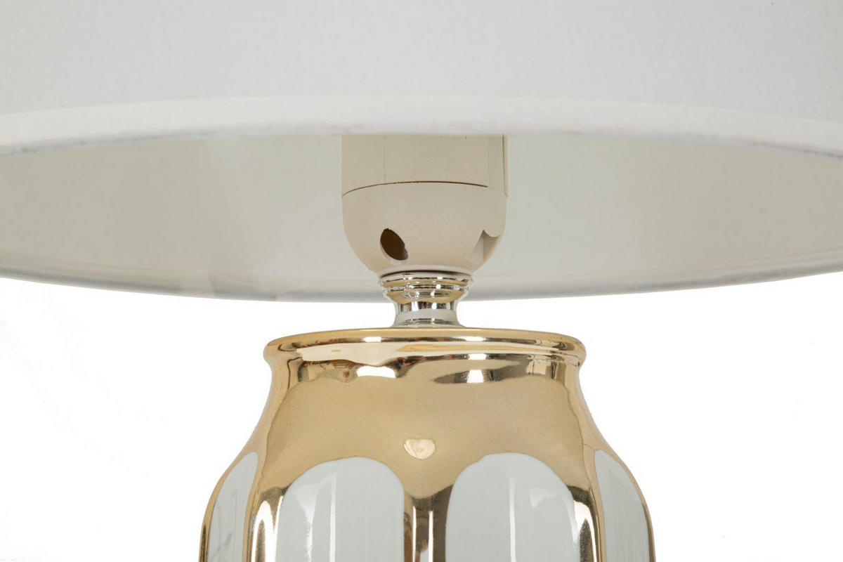 LAMPE Keramiksockel Tavolo Ø 25 cm - Weiß, Keramik (25/25/40.5cm) - Mauro Ferretti