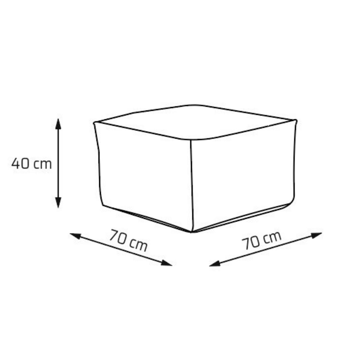 OUTDOOR Pouf Sitzsack SOFT für Garten & Terrasse, Grün - Grün, Textil (70/40/70cm) - Muffo