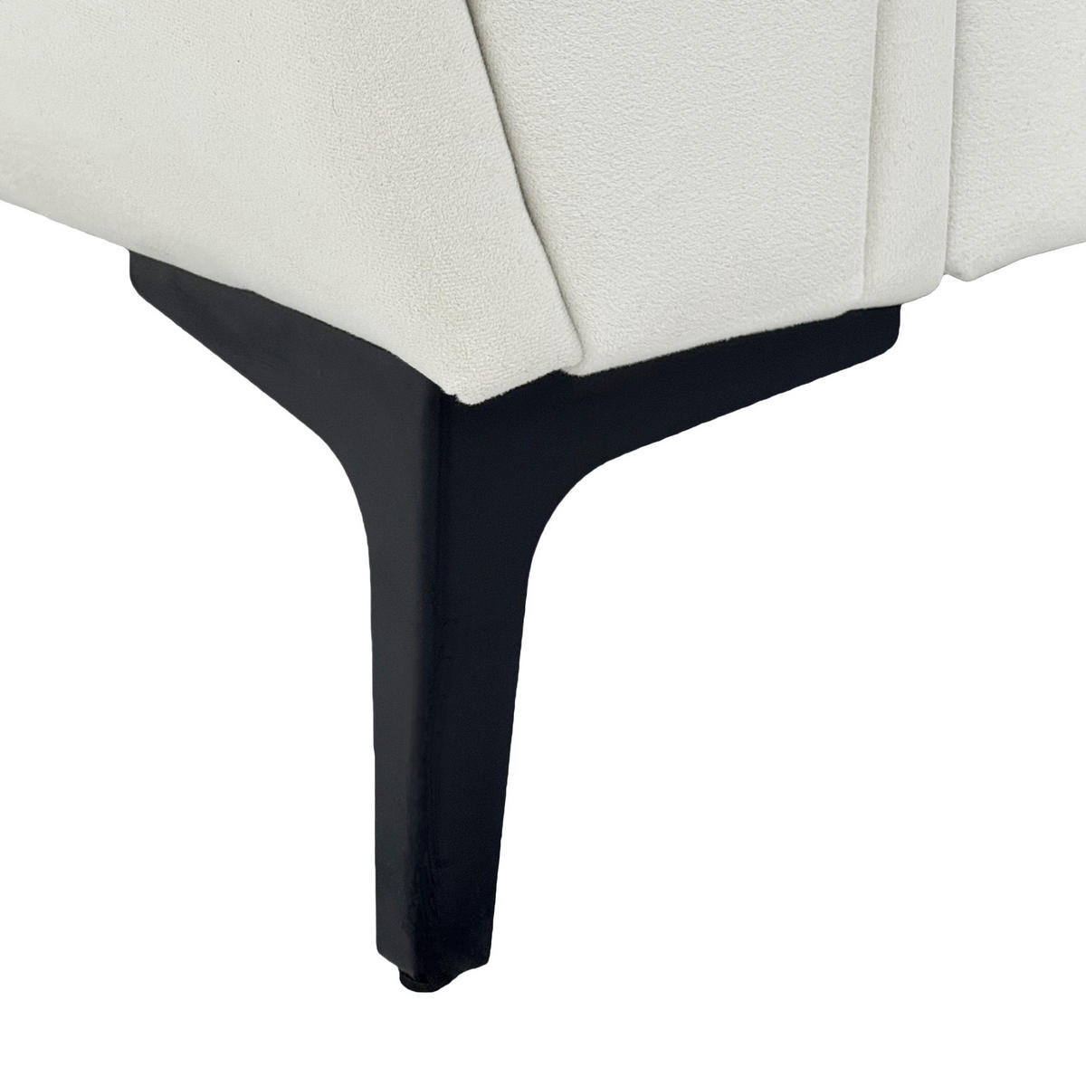 2-SITZER-SOFA DE-35060 mit Federkern Cremeweiß - Creme, Metall (81/92/173.5cm) - ComfortXL